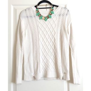 Tommy Hilfiger White Sweater Small Petite